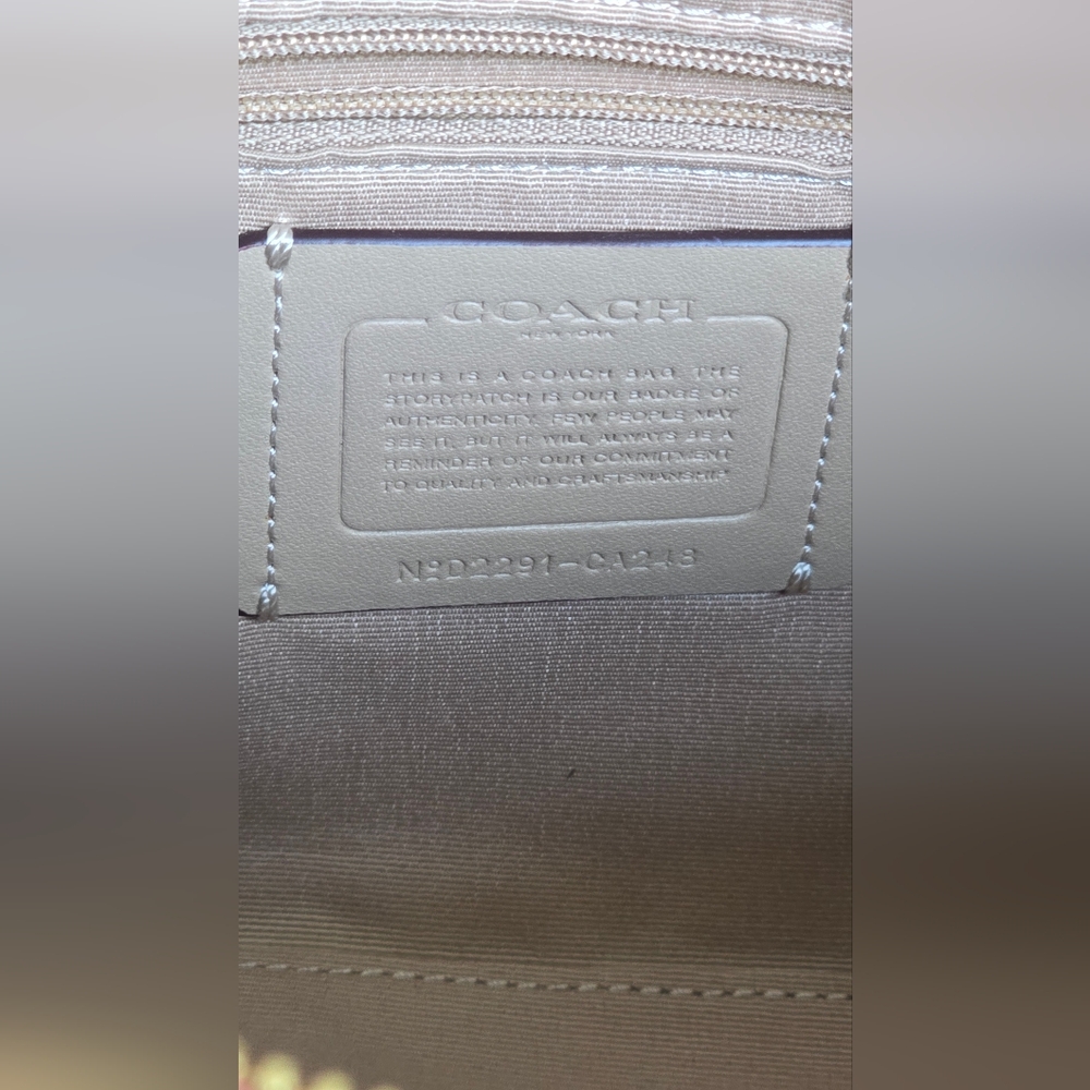 Coach Rowan Pink And Tan Heart Satchel/ Crossbody - Picture 11 of 17